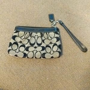 Coach Wristlet in Signature Black
